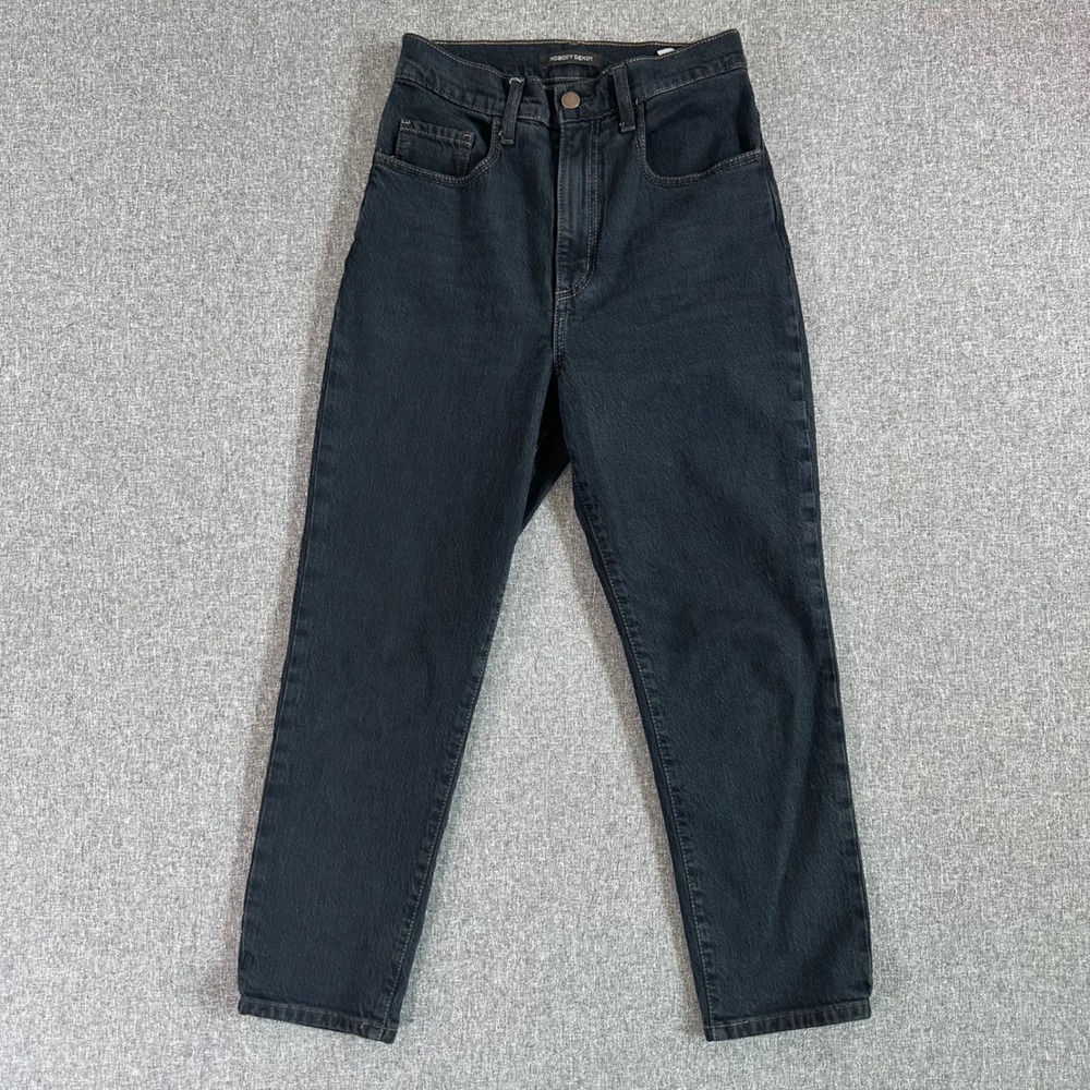 Nobody Denim Frankie Ankle Stretch Petit Jeans Black Ultra High Rise Slim 27